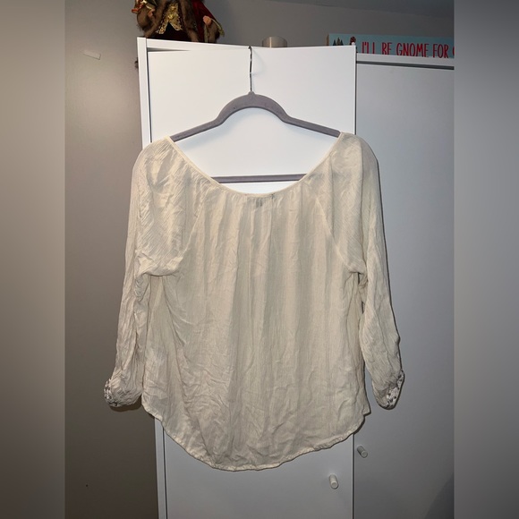 Beaded Tie in the Front Longsleeve Blouse, Size Small from American Eagle - Picture 2 of 2